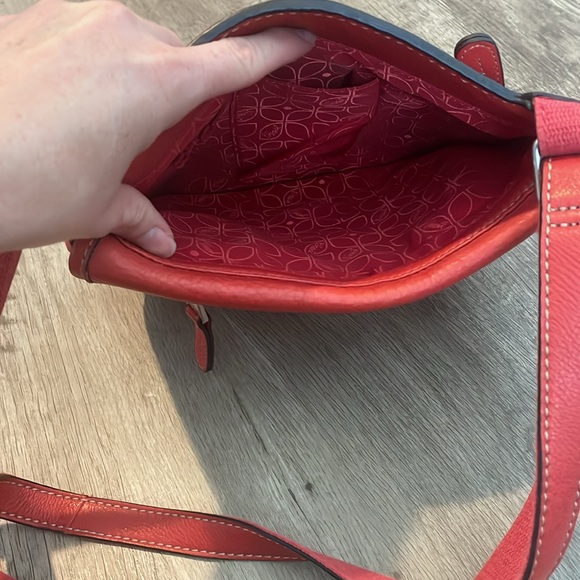 Orange Leather Fossil Bag - Picture 8 of 10